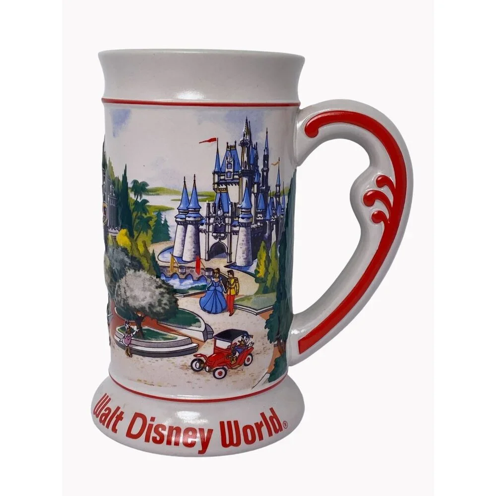 Vintage Walt Disney World Stein Mug  Tankard 3D Made In Brazil 6.5